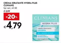Clinians - Crema Idratante Hydra Plus