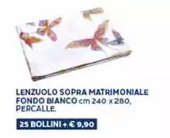 Lenzuolo Sopra Matrimoniale Fondo Bianco