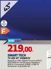 Smart Tech -  Tv Led 43" 43QHQ2V