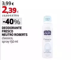 Neutro Roberts - Deodorante Fresco