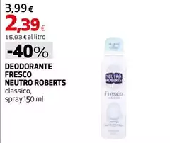 Neutro Roberts - Deodorante Fresco