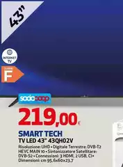 Smart Tech -  Tv Led 43" 43QHQ2V