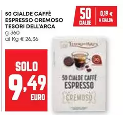 Tesori Dell'Arca - 50 Cialde Caffè Espresso Cremoso