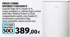Hisense - Frigo Combi Fcn300ace