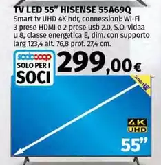 Hisense - Tv Led 55 55a69q