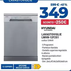 Hyundai - LMHN-12F2S1 Lavastoviglie Libera Installazione 12 Coperti E Hyundai - LMHN-12F2S1 Lavastoviglie Libera Installazione 12 Coperti E