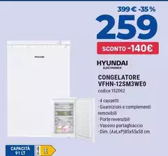Hyundai - Congelatore VFHN-12SM3WE0