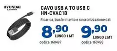 Hyundai - Cavo Usb A To Usb C HN-CVAC1B