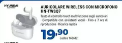 Hyundai - Auricolare Wireless Con Microfono HN-TWSQ7