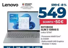 Lenovo - Notebook Slim 3 15IRH8 I5