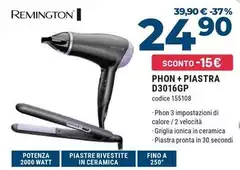 Remington - Phon + Piastra D3016GP