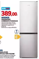 Hisense - Frigorifero Combinato FCN300AICE
