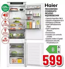 Haier - Fricorifero Combinato Incasso HQE1855BCMW 