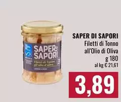 Saper di sapori - Filetti Di Tonno All'Olio Di Oliva Saper di sapori - Filetti Di Tonno All'Olio Di Oliva