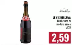 Le vie dell'uva - Lambrusco Di Modena Secco