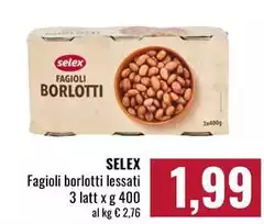 Selex - Fagioli Borlotti Lessati Selex - Fagioli Borlotti Lessati