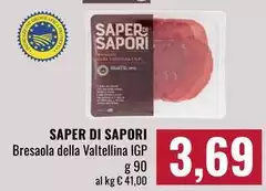 Saper di sapori - Bresaola Della Valtellina IGP