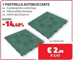 1 Piastrella Autobloccante 1 Piastrella Autobloccante