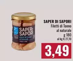 Saper di sapori - Filetti Di Tonno Al Naturale Saper di sapori - Filetti Di Tonno Al Naturale