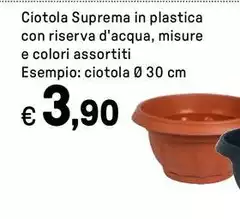Suprema - Ciotola  In Plastica Con Riserva D'acqua, Misure E Colori Assortiti