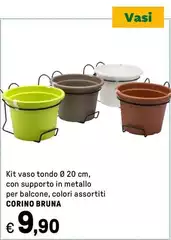 Corino Bruna Kit Vaso Tondo 