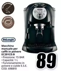 De Longhi - Macchina Manuale Per Caffè In Polvere EC201CD.B
