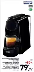 De Longhi - Macchina Caffè Nespresso Essenza Mini Heros