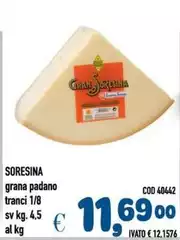 Latteria Soresina - Grana Padano Tranci 1/8 Sv Latteria Soresina - Grana Padano Tranci 1/8 Sv