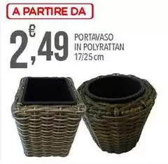 Portavaso In Polyrattan