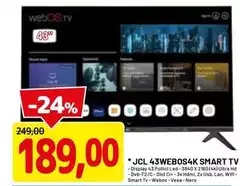 JCL - Smart Tv 4k Obiettivo 43"