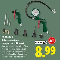 Parkside - Set Accessori Per Compressore, 12 Pezzi