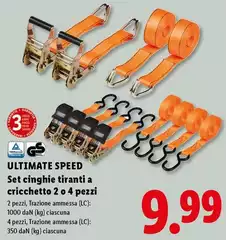 Ultimate Speed - Set Cinghie Tiranti A Cricchetto 2 O 4 Pezzi 