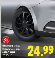 Ultimate Speed - Set Copricerchi Per Auto, 4 Pezzi 