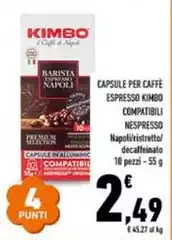 Kimbo - Capsule Per Caffe Espresso Compatibili Nespresso