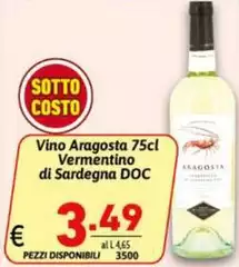 Vino Aragosta Vermentino Di Sardegna DOC Vino Aragosta Vermentino Di Sardegna DOC