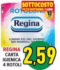 Regina - Carta Igienica 4 Rotoli
