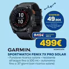 Garmin - Sportwatch Fenix 7X Pro Solar