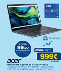 Acer - Notebook Aspire 15 A15-51M-96K9