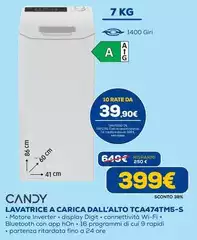 Candy - Lavatrice A Carica Dall'Alto TCA474TM5-S