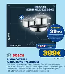 Bosch - Serie 4 PVS61RBB5E Piano Cottura A Induzione 60 Cm Nero, Senza Profili