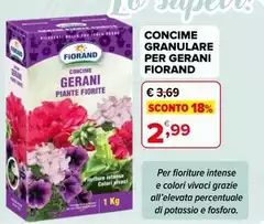 Fiorente - Concime Granulare Per Gerani Fiorente - Concime Granulare Per Gerani