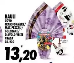 Bauli - Uovo Transformers/ Max Pezzau/ Goldrake/ Diavolo Veste Prada