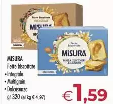 Misura - Fette Biscottate Integrale