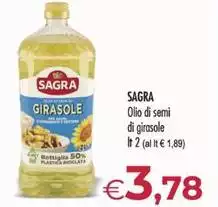 Sagra - Olio Di Semi Di Girasole Sagra - Olio Di Semi Di Girasole