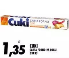 Cuki - Carta Forno 25 Fogli