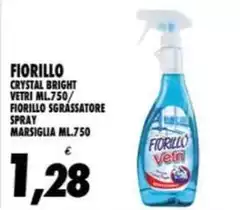 Fiorile - Crystal Bright Vetri Ml.750/ Fiorillo Sgrassatore Spray Marsiglia Ml.750