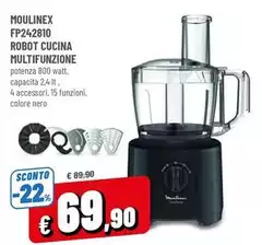 Moulinex - FP242810 Robot Cucina Multifunzione