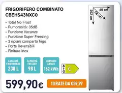Electroline - Frigorifero Combinato CBEHS43NXC0