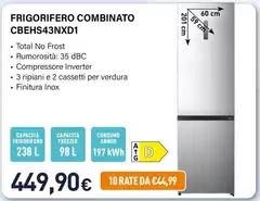 Electroline - Frigorifero Combinato CBEHS43NXD1