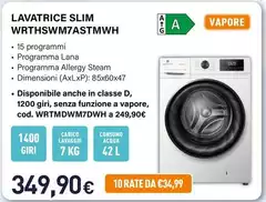 Electroline - Lavatrice Slim WRTHSWM7ASTMWH